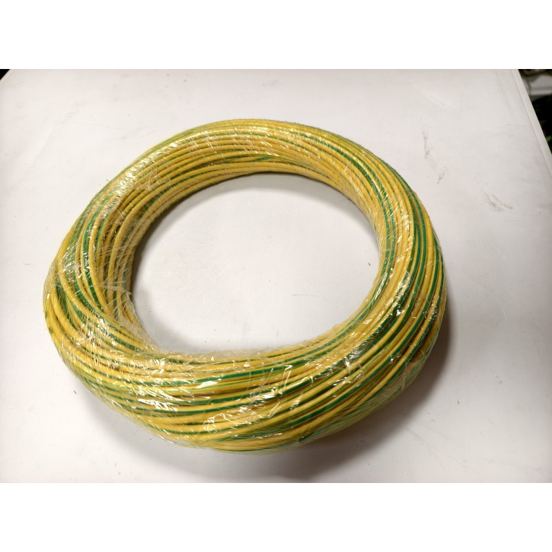 Câble terre-Fil électrique 6mm² vert/jaune - Couronne de 50m