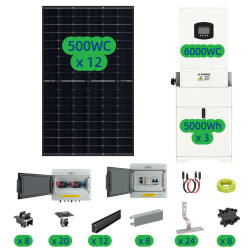 Kit solaire 6KWc + 6KW...
