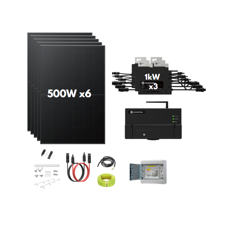 Kit solaire micro-onduleur 3 kW – Production fiable et évolutive